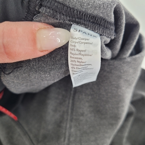 Spanx grey Pull On Stretch Ankle Length Ponte Legging with Side Slits XLARGE - Picture 8 of 8